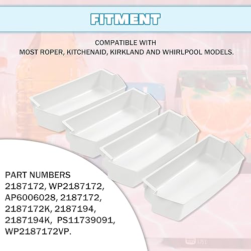 Miniatura 2 de Kojem 2187172 - Estante de repuesto para puerta de refrigerador, compatible con la mayoría de los modelos Roper, Kitchenaid, Kirkland y Whirlpool