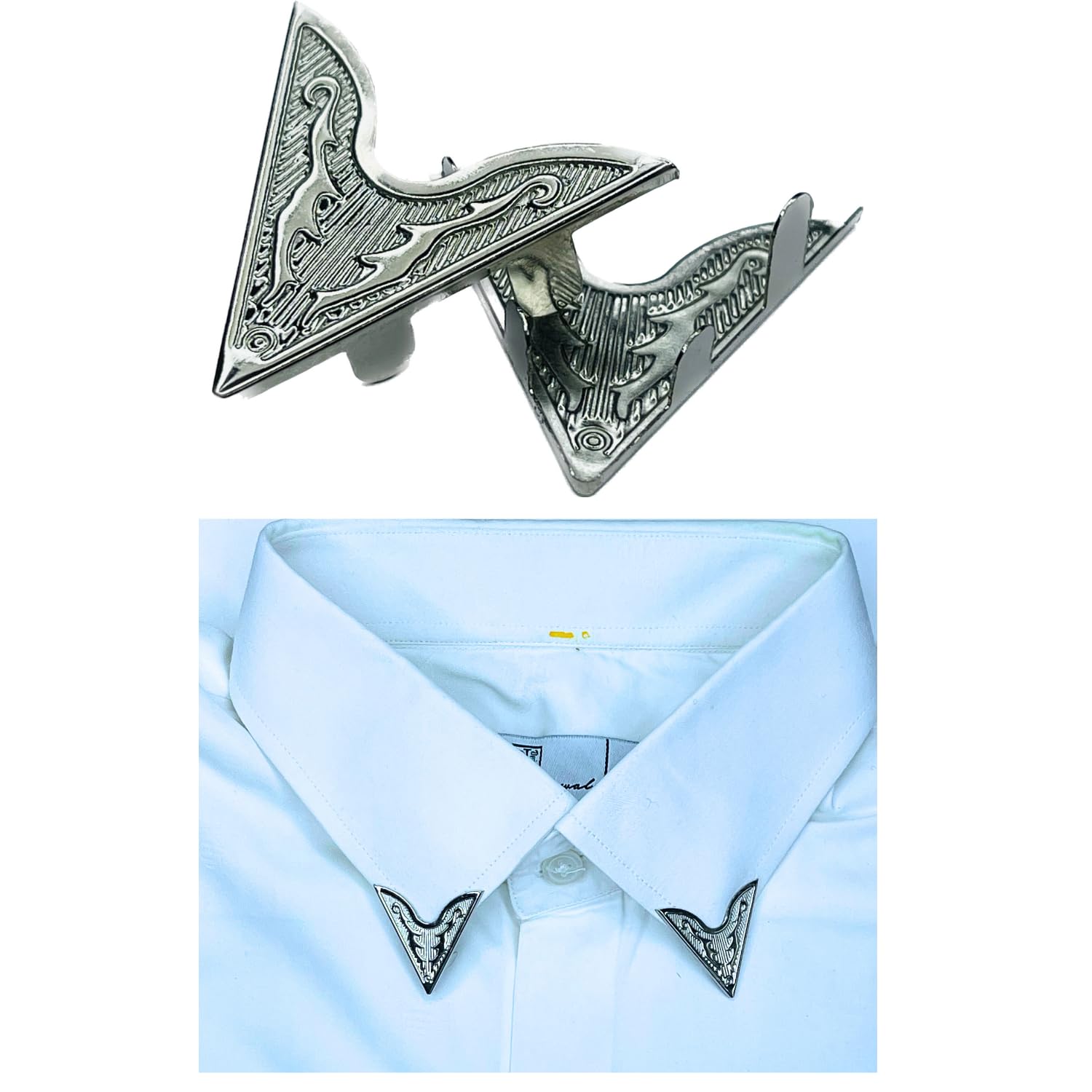 Ani Accessories Collar Tips Lapel Pin Badge Button for Men And Women Western Collar Clip Pin Brooch T-shirt Accessories (Pack Of 4) (Classic Silver) (B0CC98ZV4X) Amazon Price History, Amazon Price Tracker