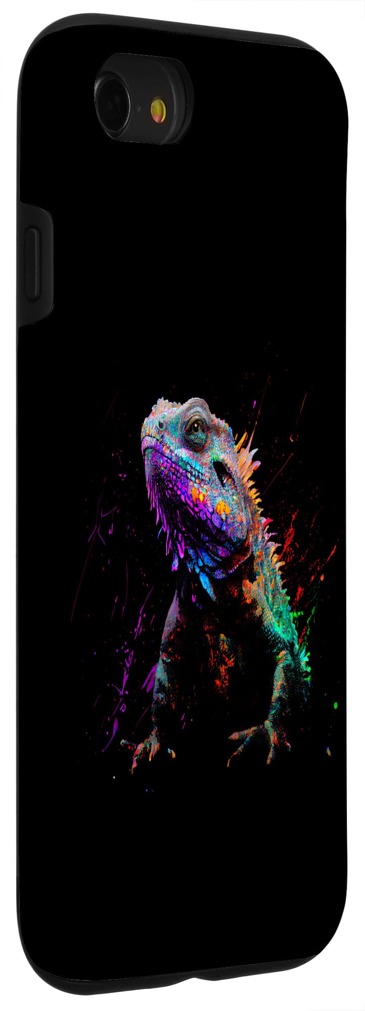 iPhone SE (2020) / 7 / 8 Colorful Bearded Dragon Lizard Splash Art Design Case - Image 3