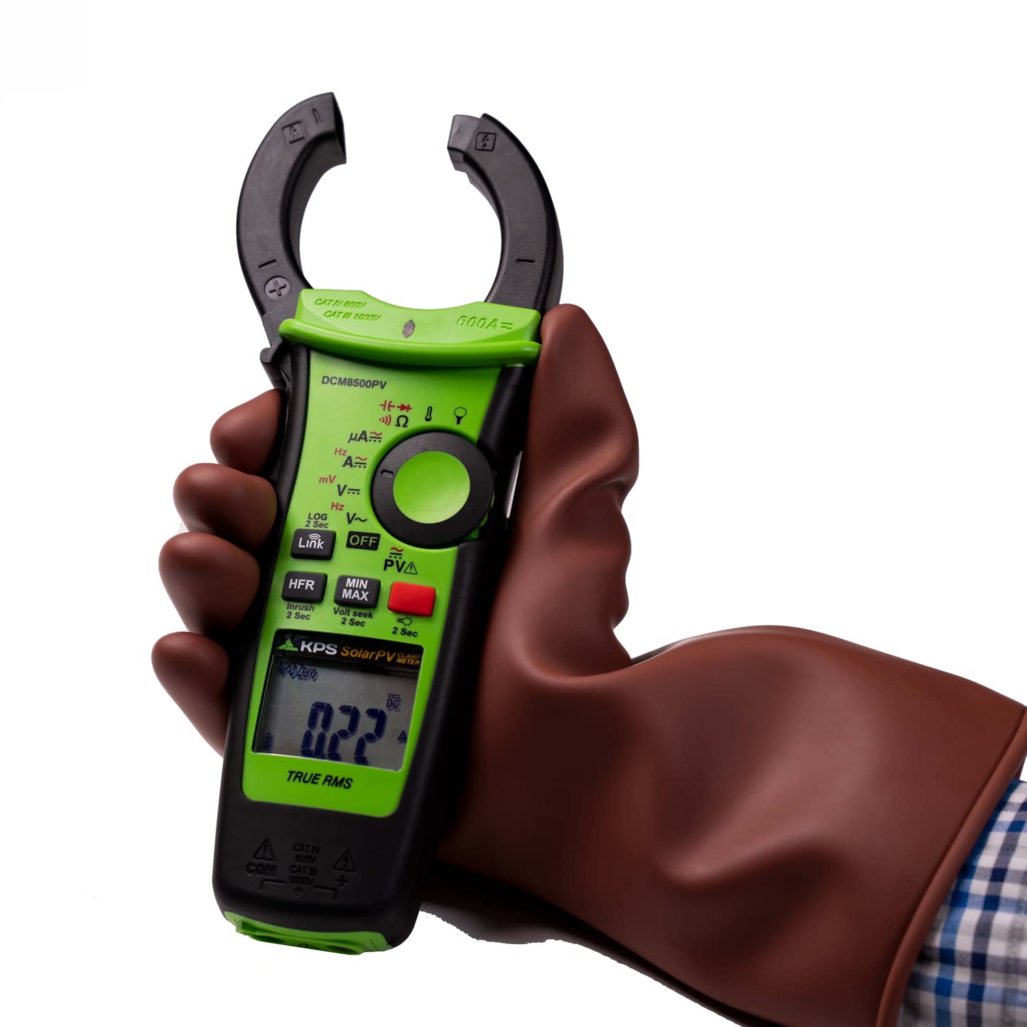 Pinza Amperometrica TRMS con Bluetooth KPS-DCM8500PV 1500VAC 2000VDC 600A 4000µA DC Solari