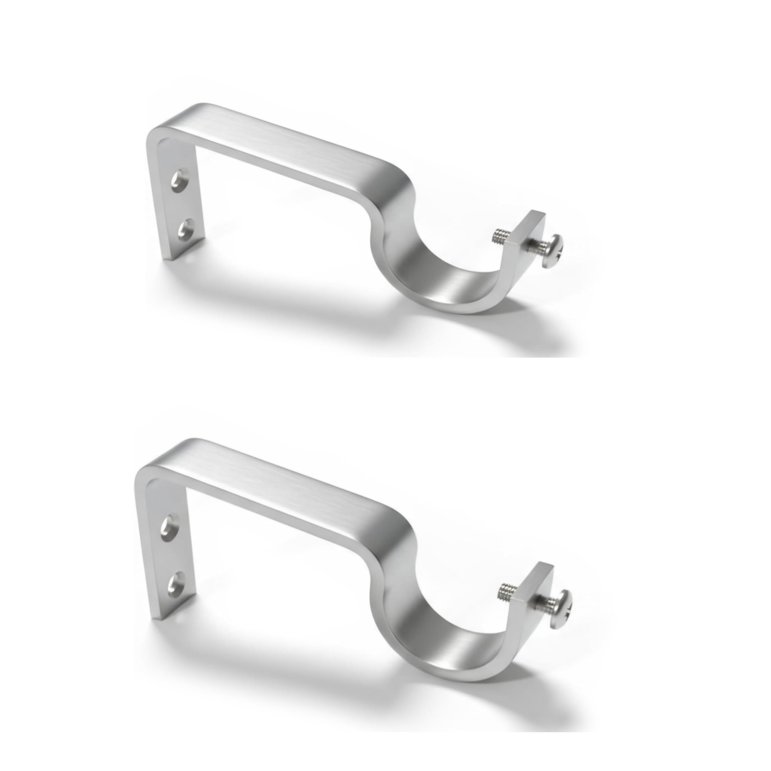 Premium Stainless Steel Curtain Support/Rod Brackets/Clamps Holders for Curtain Rod Support Bracket Heavy Duty (Pack of 2)-image-10