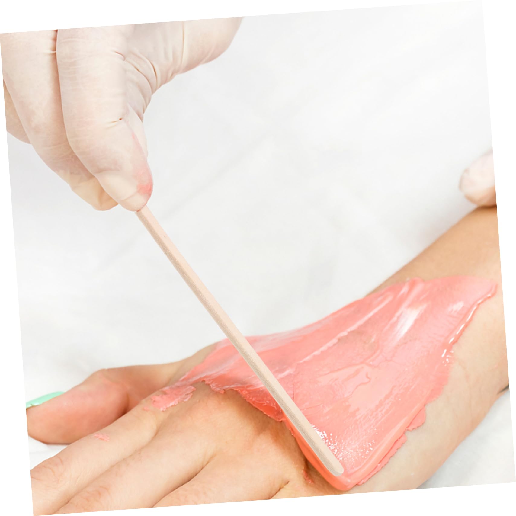 FRCOLOR Hair Removal and Shaving Wax Stick Set 100pcs Wooden Waxing Spatulas for Beauty