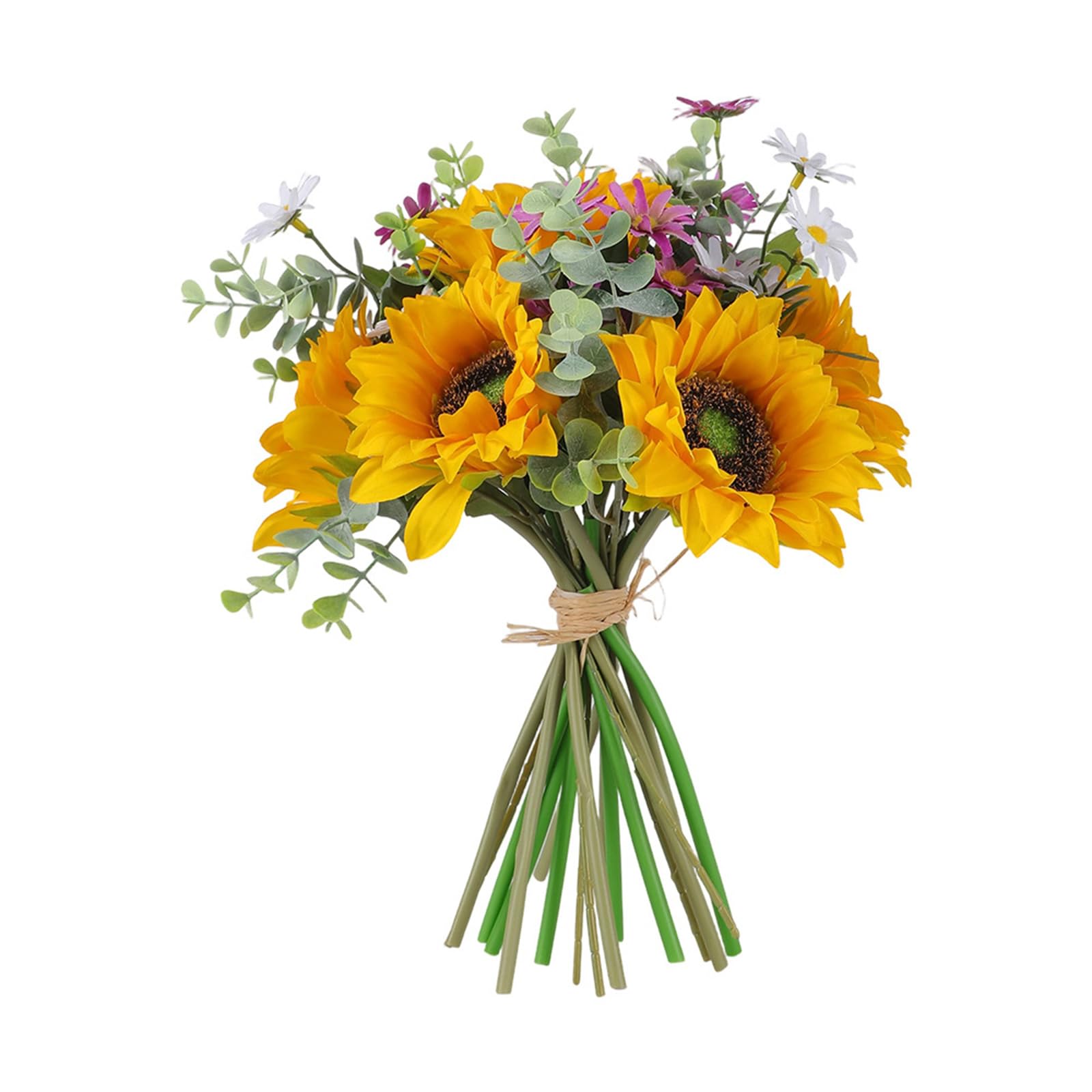 Msioytog Rural Wedding Flower Bouquet Artificial Sun Flower Bridal Bouquet for Bride Bridesmaid Formal Occasion Celebration Props Wedding
