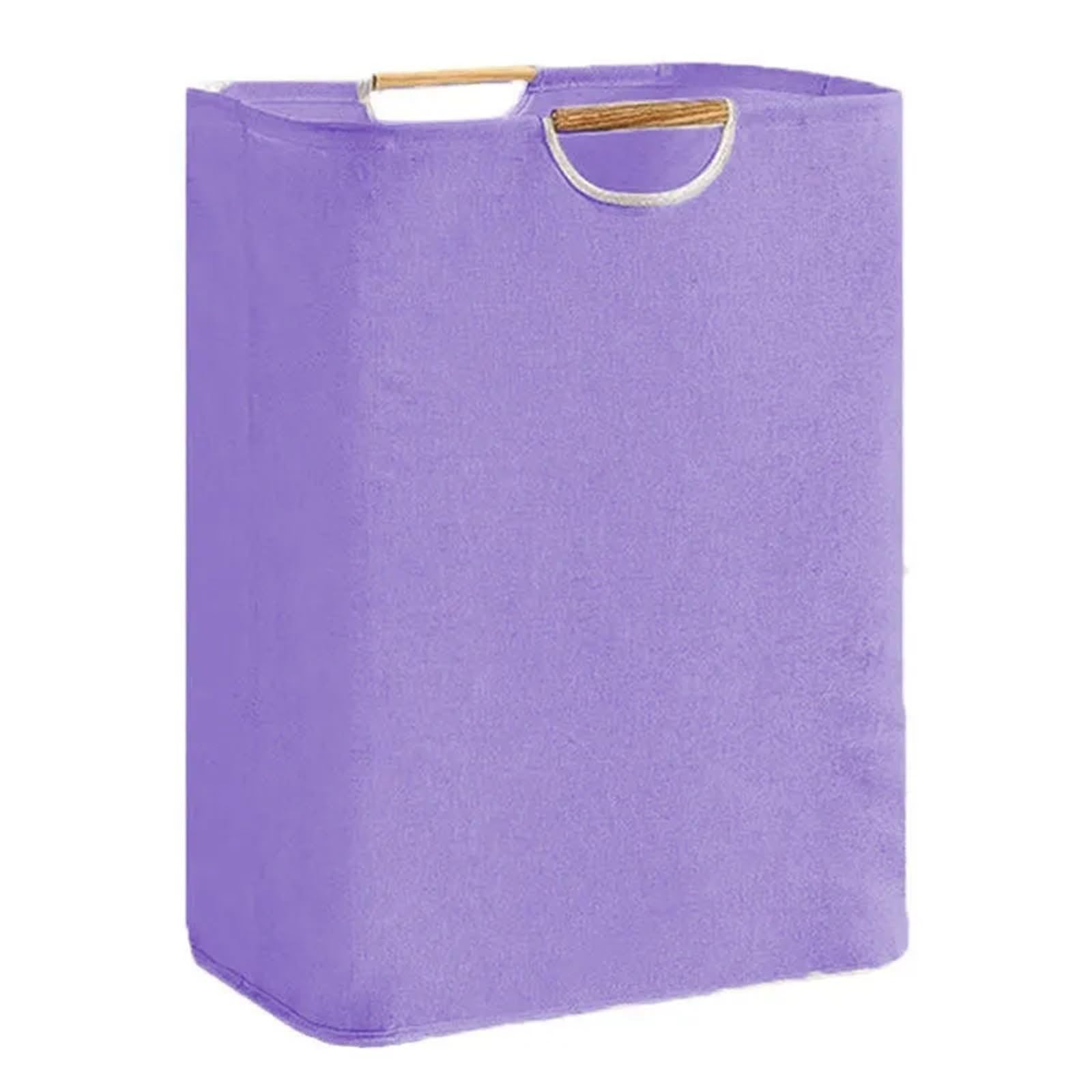 Large Laundry Hamper With Handles Freestanding Tall Dirty Clothes Basket For Bedroom Bathroom Dorm Baskets(Purple)