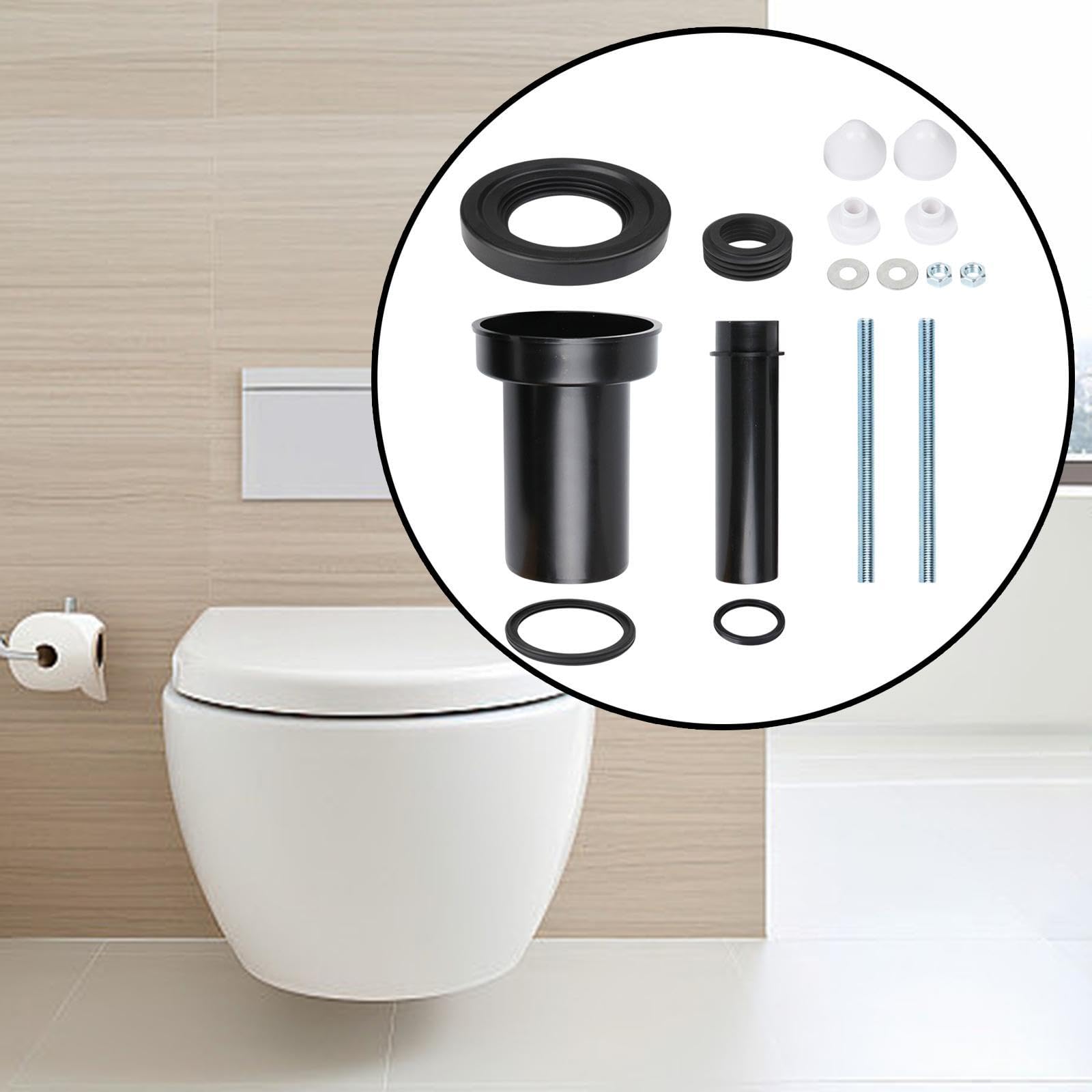 Toilet Drain Pipe Set Abflussrohr Wandtoilette Spülrohr Gummi Dichtung Zubehör Leckagefrei für Haushalt Badezimmerinstallation Renovierungen, Typ C