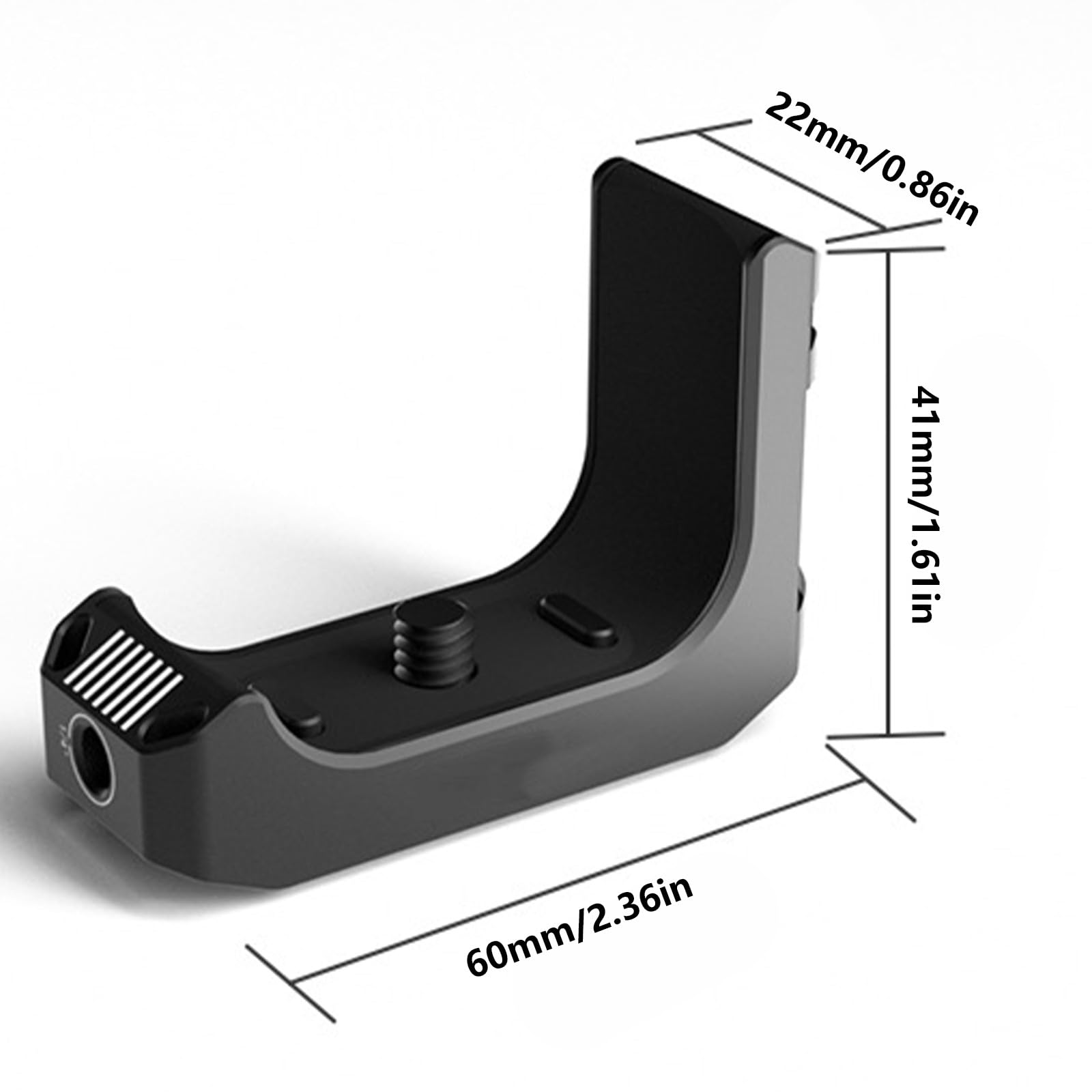 Soporte horizontal en forma de L para cámaras de acción compatibles con 360 grados
