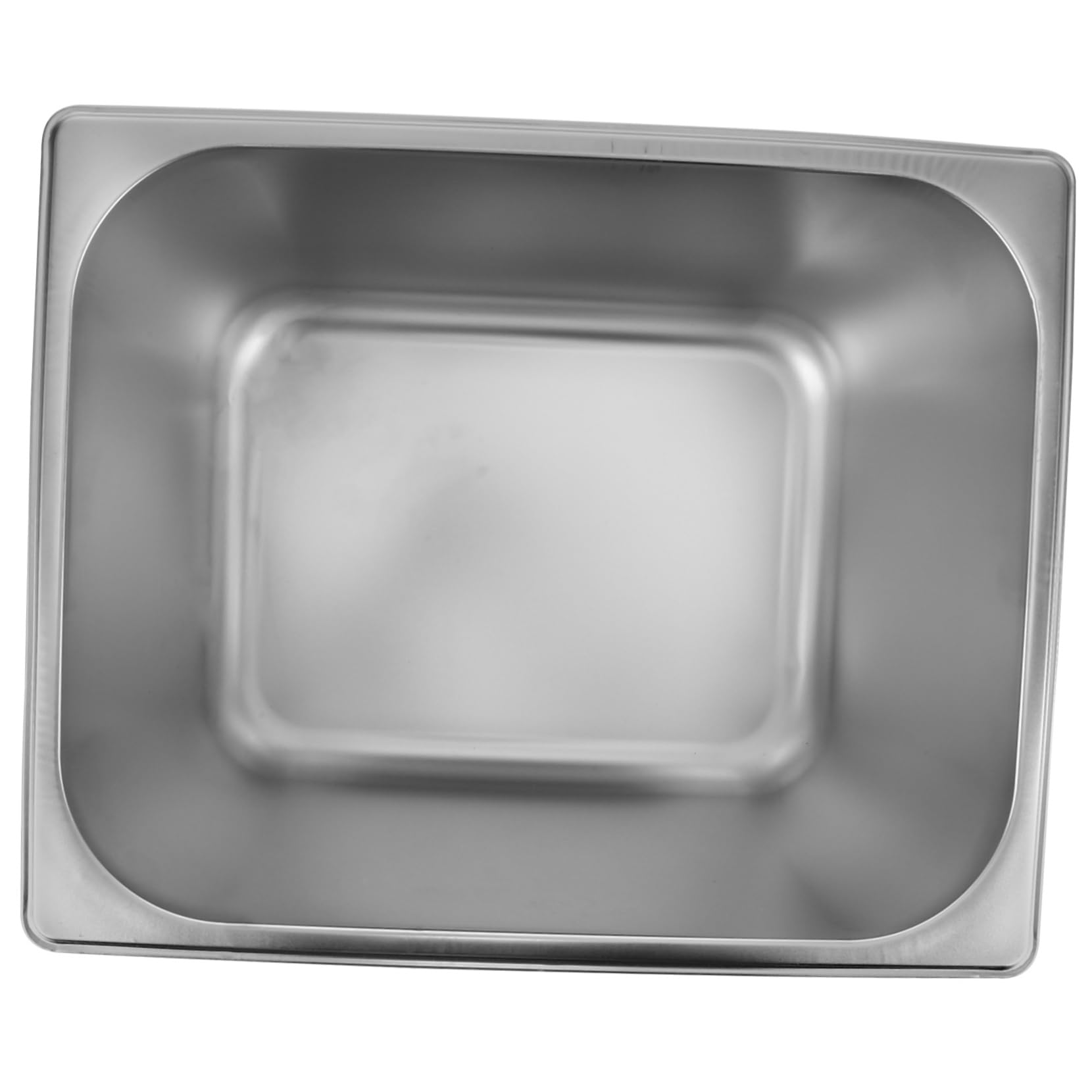 MOLUCKFU Bread Buffet Tray Commercial Hotel Pan Buffet Dishes Container Catering Serving Buffet Catering Food Pan Vegetable Buffet Server Square Chafing Dish Heater Silver Stainless Steel