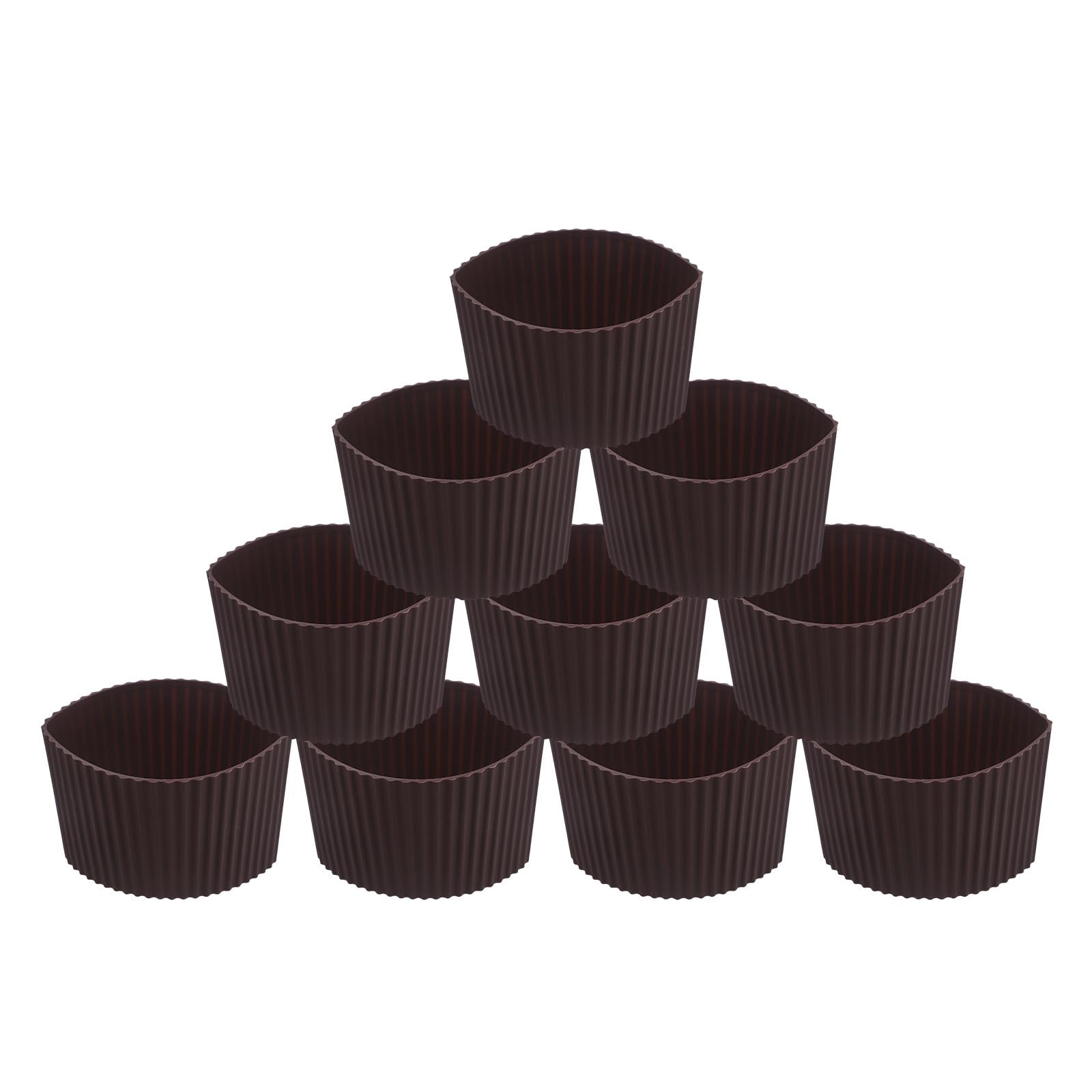 Fundas de silicona aislantes térmicos para tazas de café y vasos cónicos