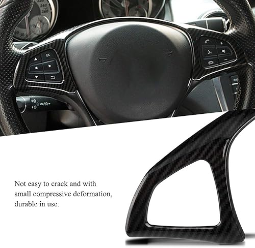 Miniatura 3 de W205 Volante, cubierta de marco de volante de fibra de carbono para Benz C E GLC Clase W205 W213 X253 2015-2018