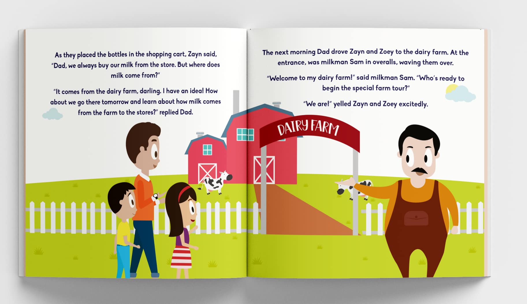 Dairy Farm for Kids Ages 3-8 - How Milk Is Made Educational Picture Book, Farm Animals and Early Learning Science Book for Preschool and Kindergarten 2