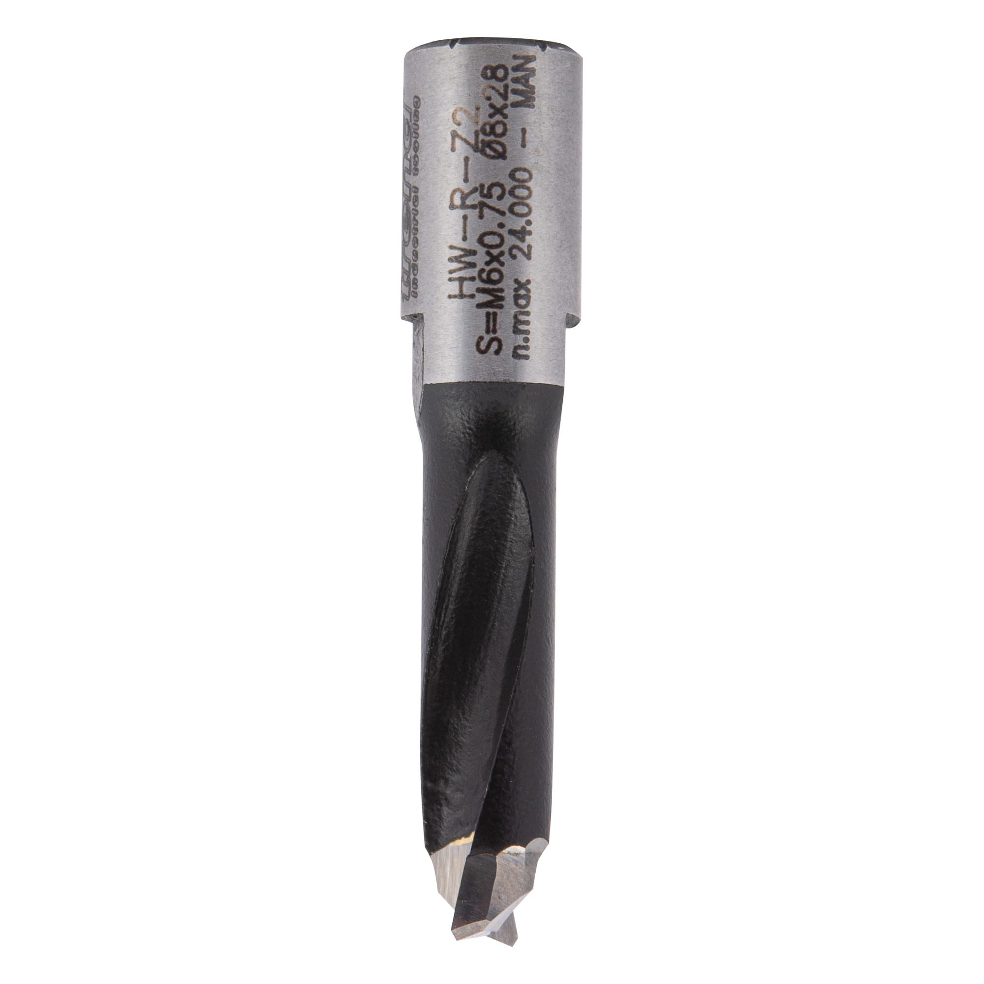 Trend Mèche Domino, Diamètre 8 mm, Outil de Rainurage pour le Système de Mortaiseuse à Chevilles Festool Domino DF500, à Pointe en Carbure de Tungstène, DOM/08