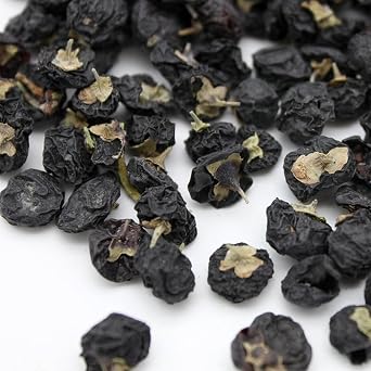 Black Goji Berries 8.8oz Qinghai Wolfberry Berry tea Dried Goji Berries250g | Harvested at Peak Ripeness Whole Berry Hot or Cold Serving Options Adjustable Brewing Strength Packaged in Resealable Cans