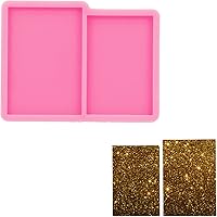 Vista 1 de Molde rectangular de silicona de resina para epoxi, agarre de teléfono, enchufe – Carrete de insignia con forma rectangular de bricolaje, dijes