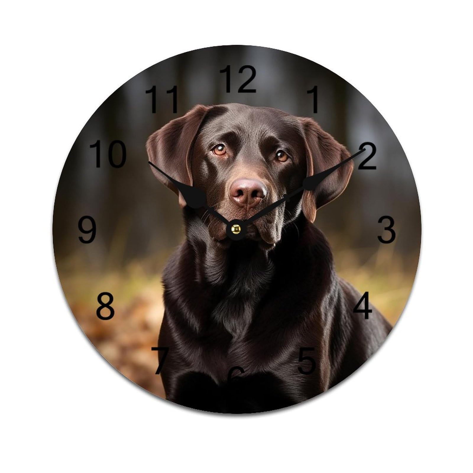 Horloge murale Labrador Retriever ronde pour décorer votre cuisine ou votre bureau