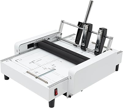 Booklet Maker, A3 Paper Folder Machine, Max 11.7" 16.5" Paper Folding and Binding Machine, 2-in-1 Multi-Functional Automatic Booklet Folder Stapler Machine for Home School Churche Print Store