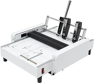 A3 Paper Folding & Binding Machine,110V 60W Booklet Folding Binding Machine,2 in 1 Multifunctional Automatic Book Maker Stapling for Homes,Schools,Small and Medium-Sized Printing Stores