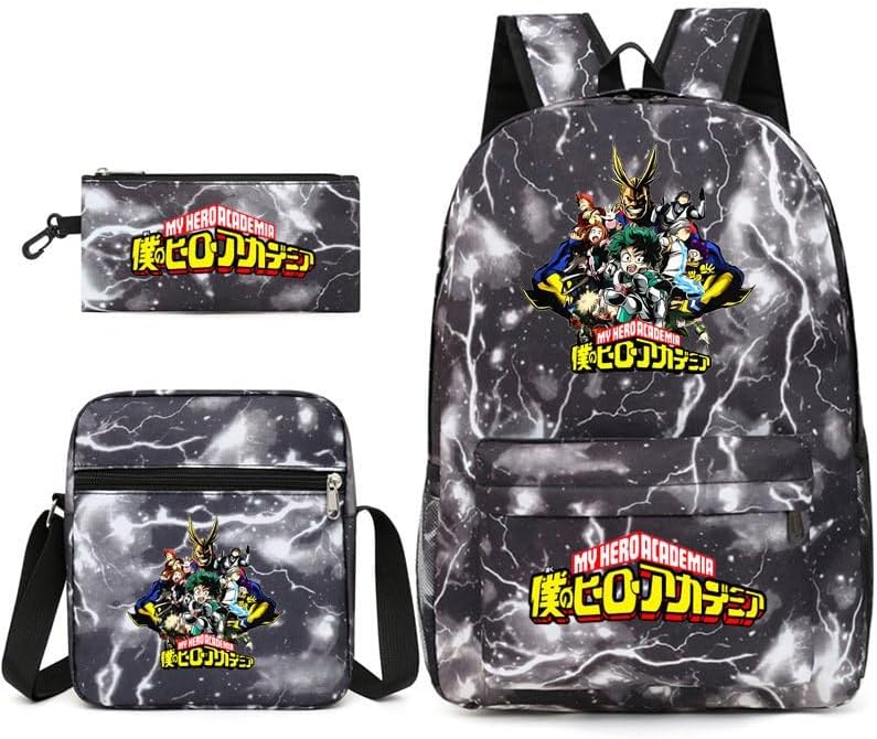 Anime My Academia Backpack 3D Pringting Backpack Travel Backpack for Men Women
