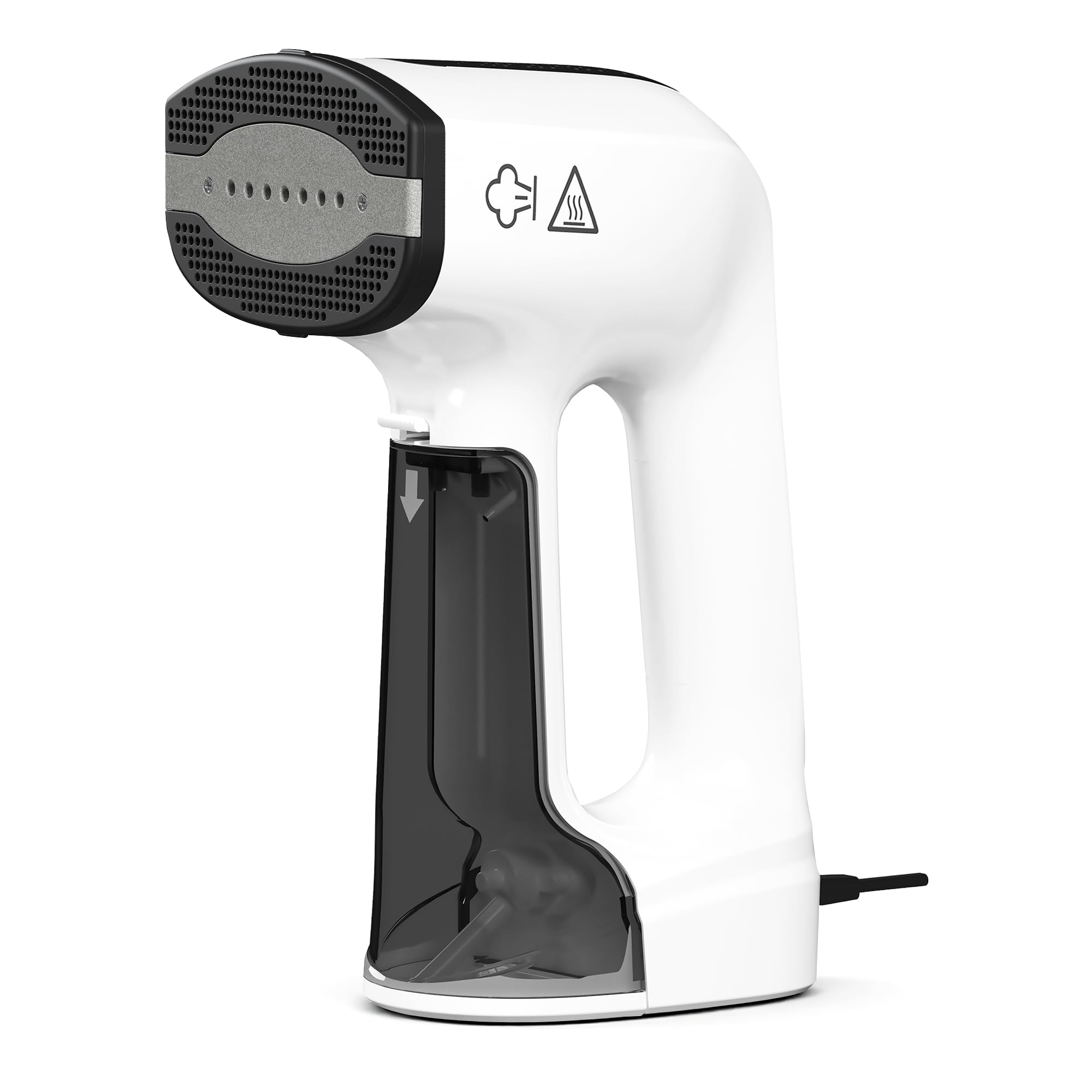 PKBD Vakuum Steamer Dampfglätter,Keramik-Bügelsohle, 3 Modi & 2500 Pa Saugleistung,160 ml abnehmbarer Tank,tragbarer Reisedampfglätter,30Sekunden Aufheizen, Dampfbügeleisen 2 in 1-Weiß