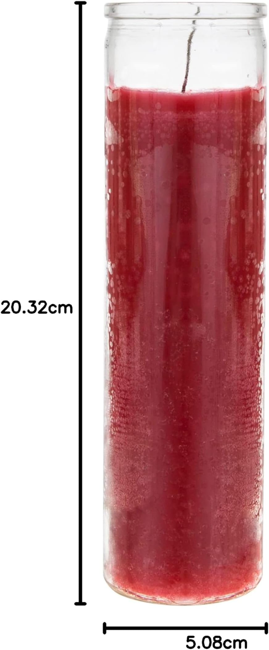 Mega Candles 1 pc Unscented Red 7 Day Devotional Prayer Glass Container Candle, Premium Wax Candles 2 Inch x 8 Inch, Great for Sanctuary, Vigils, Prayers, Blessing, Religious & More