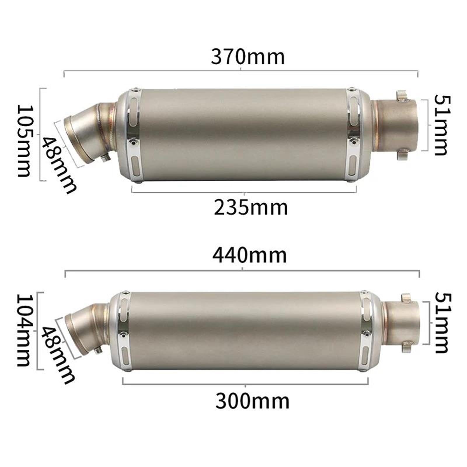 Silenciador De Tubo Escape Para Motocicleta, Conexión Medio Antideslizante Para YAMAHA Para Tenere 700 XTZ700 XTZ-700 2019-2023 Silenciador trasero(Type D)