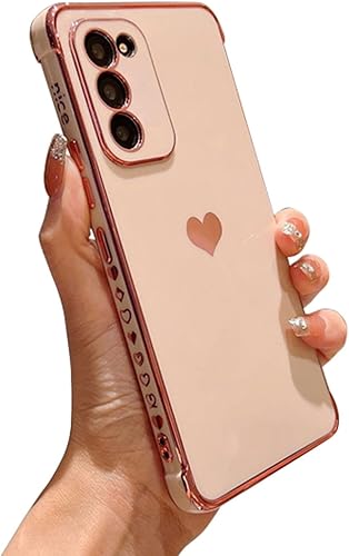 phylla Funda para Samsung Galaxy S20 FE 5G, lujosa funda de lujo chapada en oro con bonito patrĂłn de corazĂłn de amor para mujer, protecciĂłn de la phylla Funda para Samsung Galaxy S20 FE 5G, lujosa funda de lujo chapada en oro con bonito patrĂłn de corazĂłn de amor para mujer, protecciĂłn de la