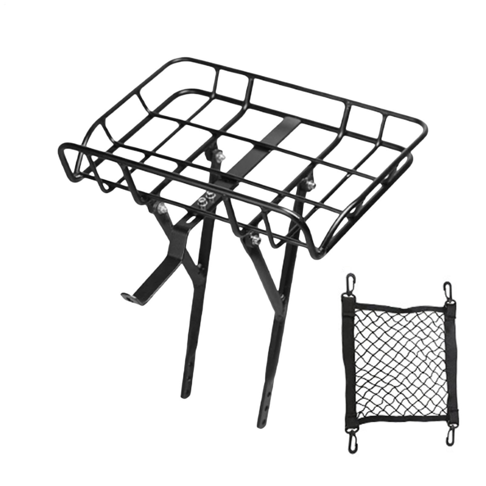 Przedni bagażnik rowerowy Heavy Duty Cargo Carrier | Przedni kosz rowerowy na wycieczki dojazdy do pracy w podróży na zewnątrz górska droga torba na zakupy