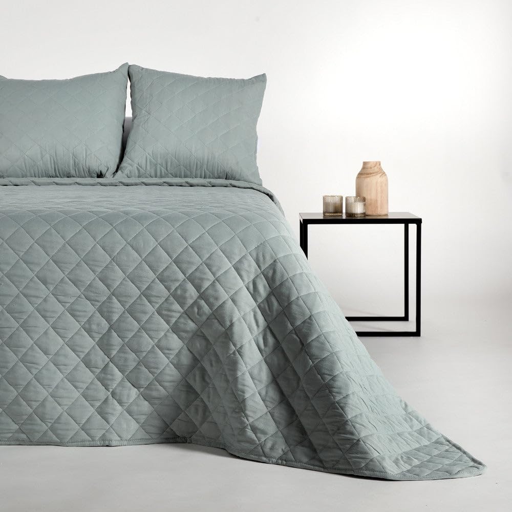 10XDIEZ Colcha boutie Microfibra - Cama 150cm, Deluxe Jade
