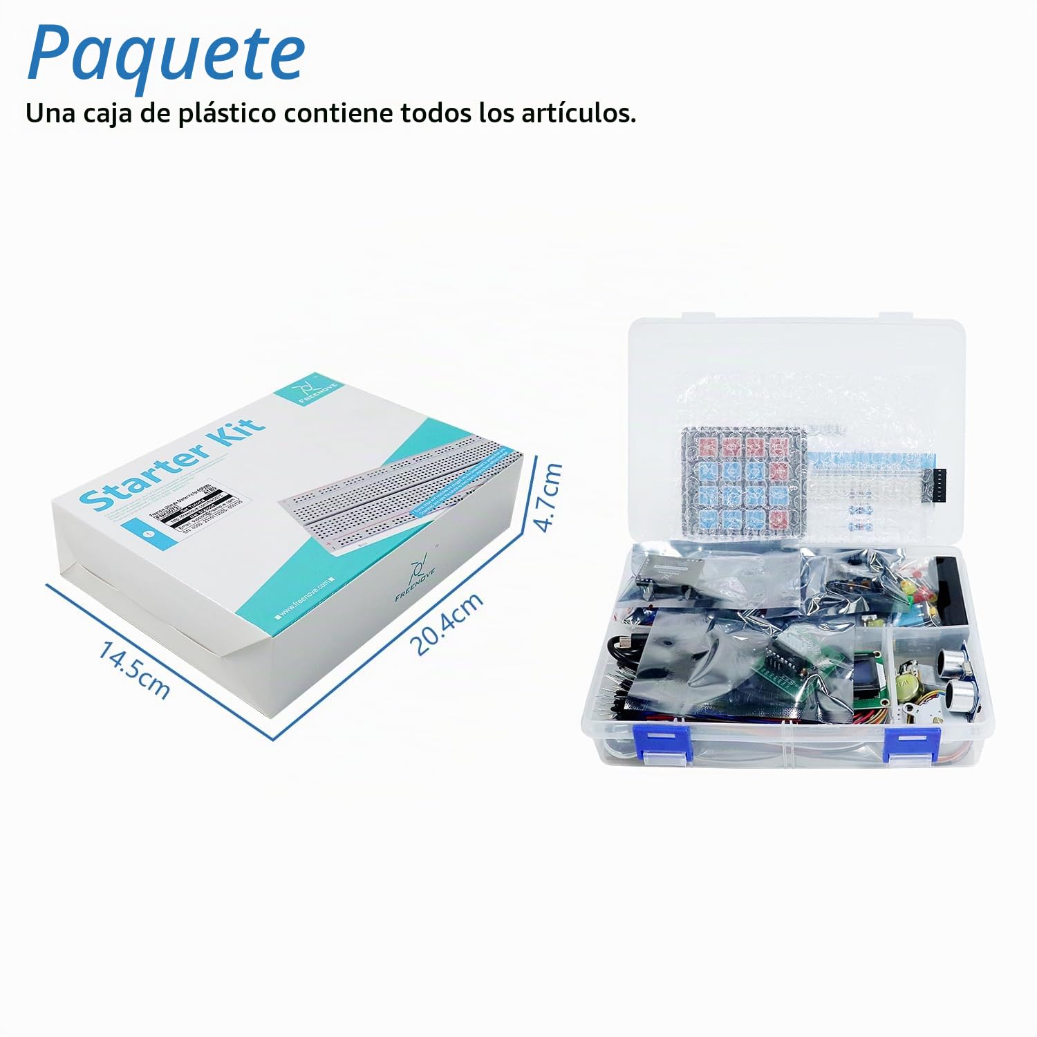 Freenove Ultimate Starter Kit for ESP8266 (Included), 32-bit 160 MHz Mini Microcontroller, Onboard Wi-Fi, Python C Java, 715-Page Detailed Tutorial, 218 Items, 109 Projects
