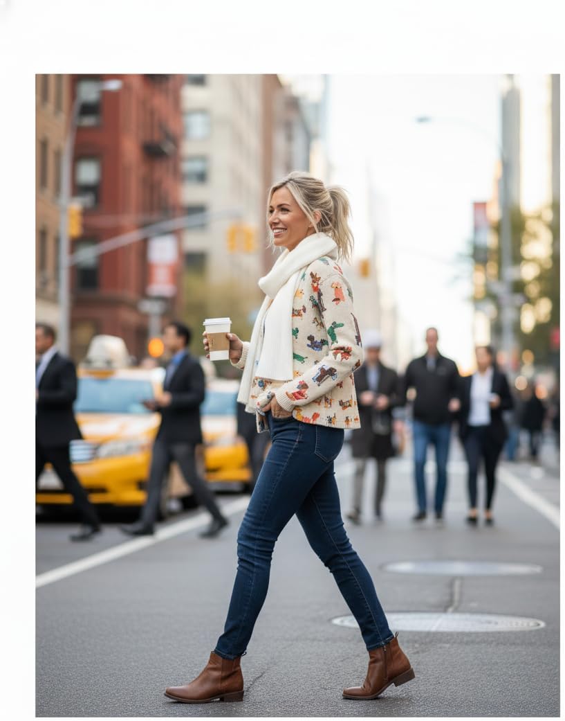 Women's Animal/Floral Pattern Print Crew Neck Long Sleeve Cardigan, Button-Down Thin Sweater for Spring/Summer/Fall