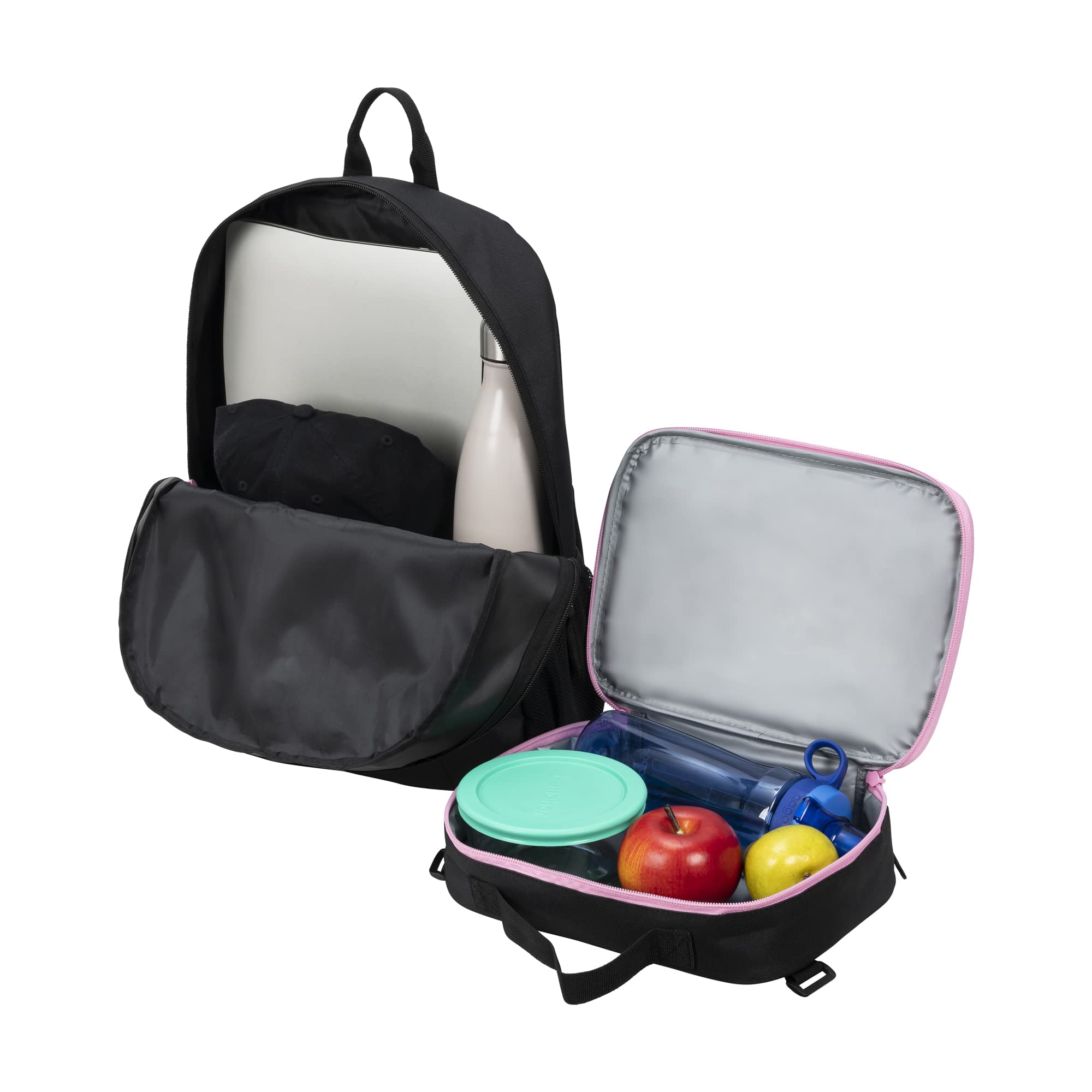 PUMA Kit de mochila y almuerzo para niños Combo, negro, rosado (Prism Pink/Black), talla unica