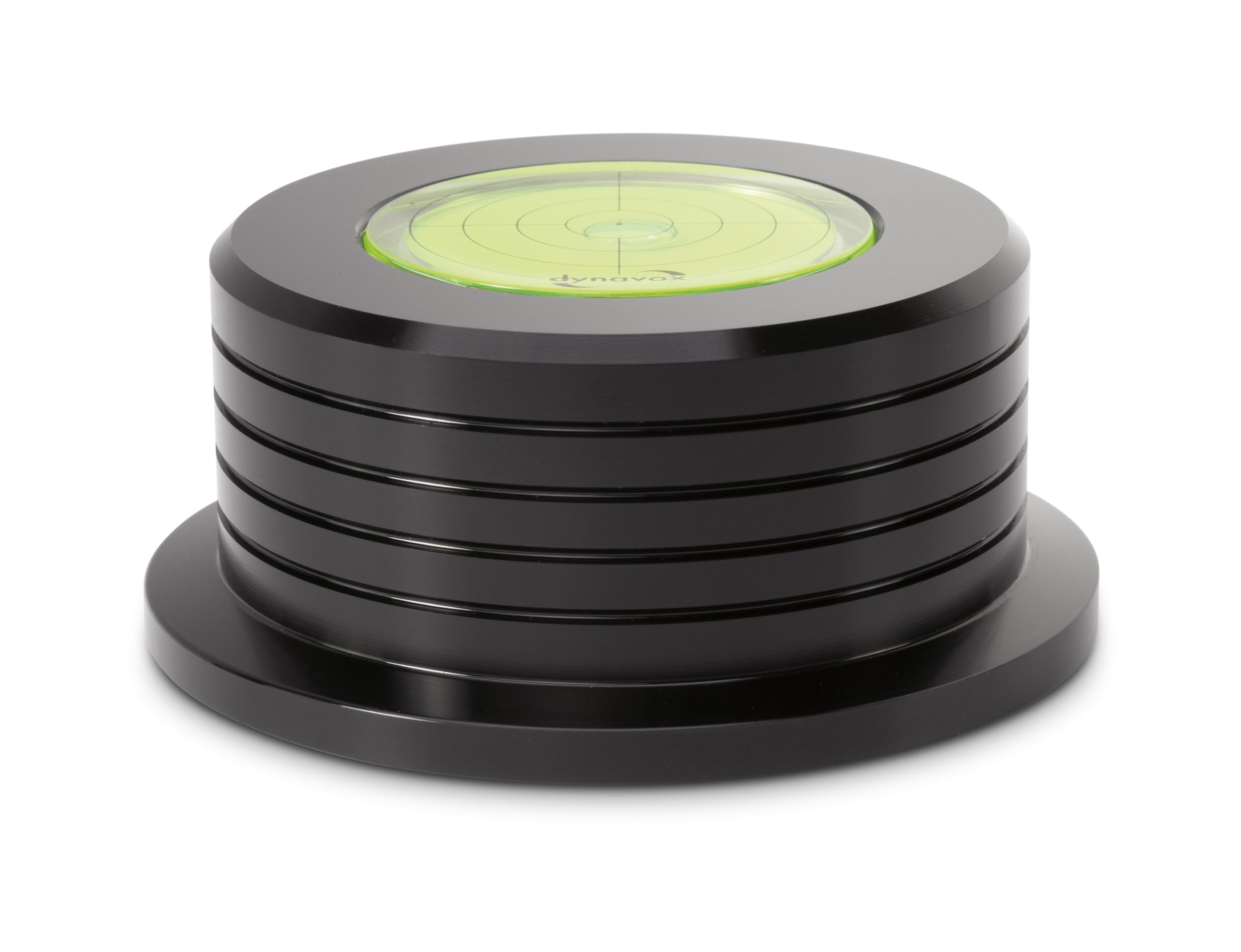 Dynavox PST260 - Peso piatto in alluminio con libellula, 260 g, stabilizzatore per giradischi, in vinile, per attenuare la risonanza e migliore campionamento, Nero