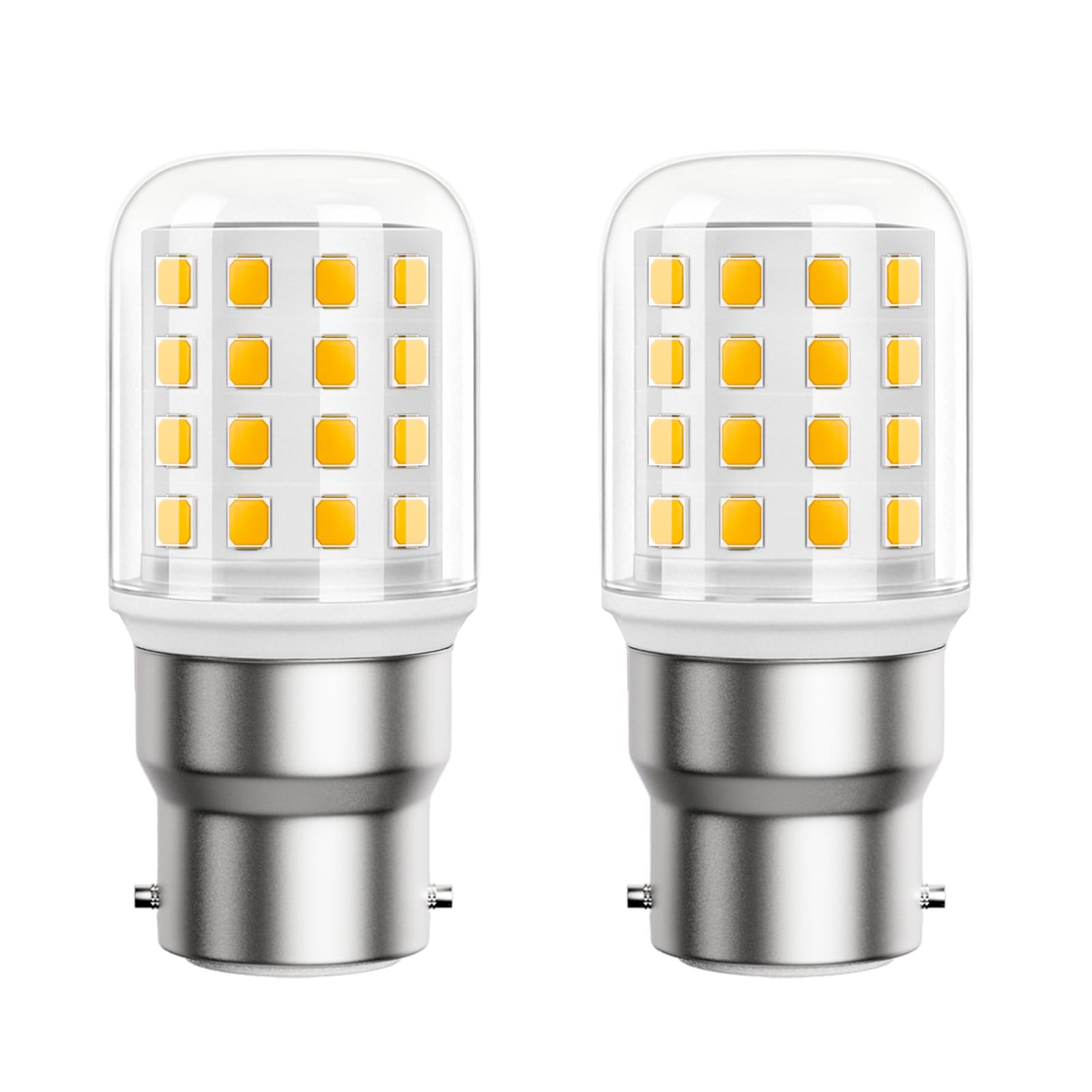 DiCUNO B22 LED Corn Light Bulbs 4W=60W, Warm White 2700K, 740LM, 2Pcs