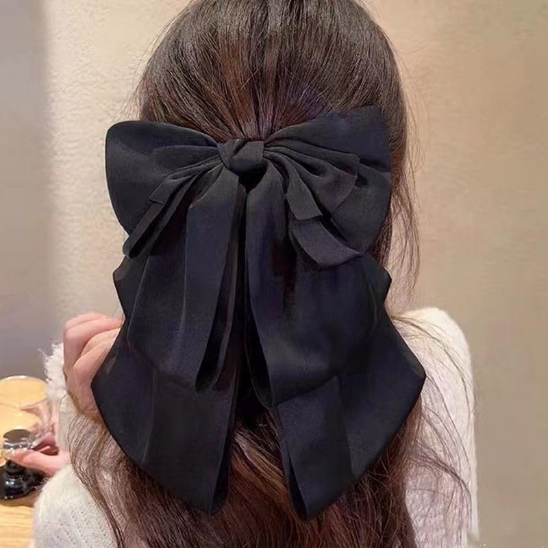 Miniatura 3 de Pinzas para el pelo con lazo para mujer, pinzas para el cabello con lazo, estilo francés con cola larga para mujeres y niñas, accesorios de