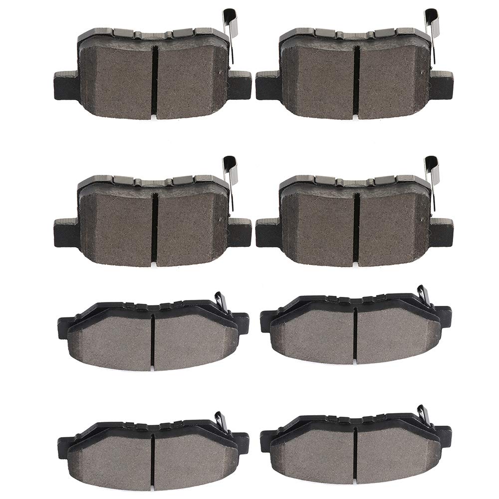 cciyu D958 D1451 Front &amp; Rear Professional Ceramic Brake Pads Set fit For 2011-2017 For Honda For Accord
