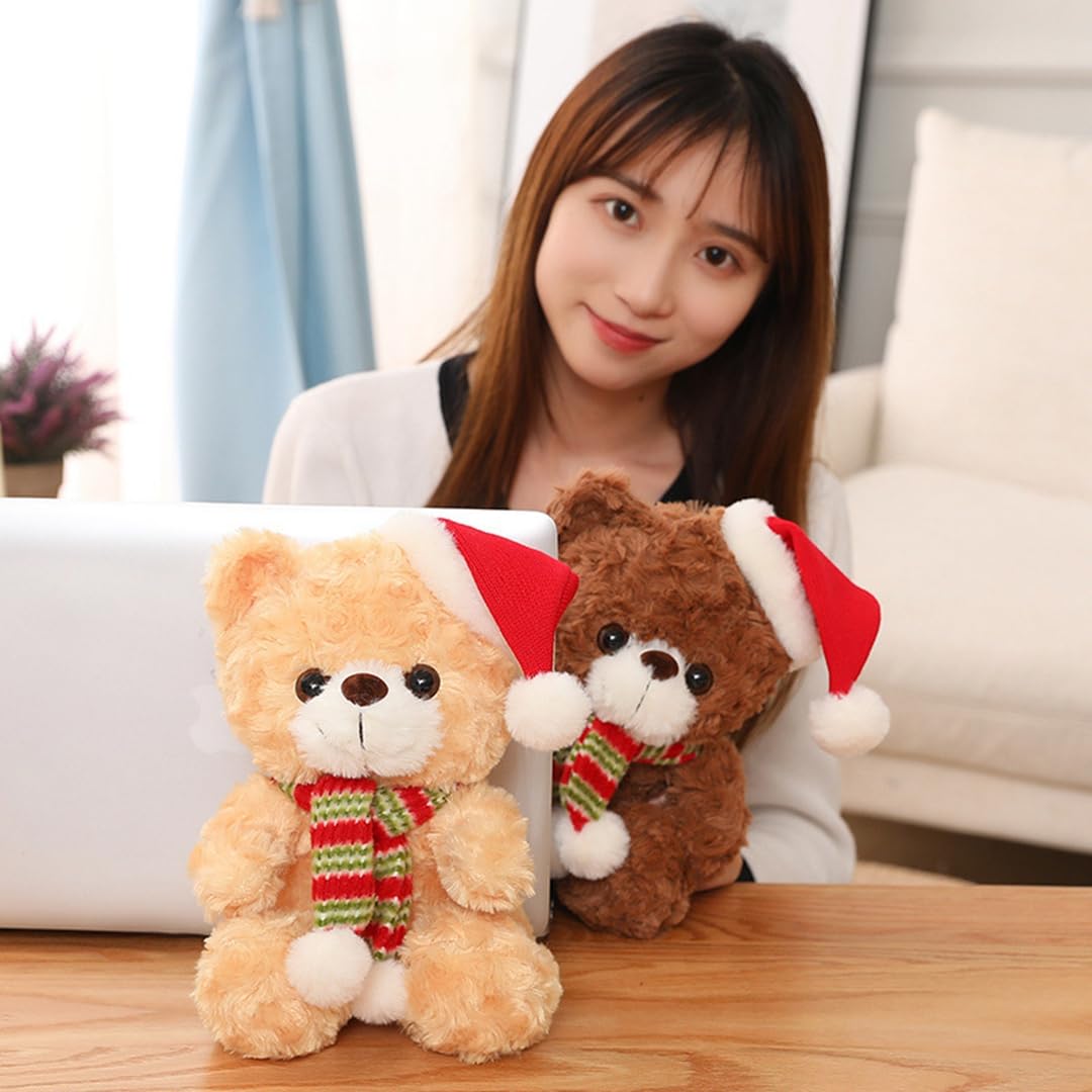 マフラーと雪だるま付き テディベア クリスマスバージョン Amazon.co.jp: クリスマス クリスマスマフラーのテディベア ぬいぐるみ