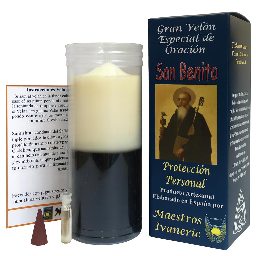 Velon San Benito vela potenciada con oracion para proteccion personal