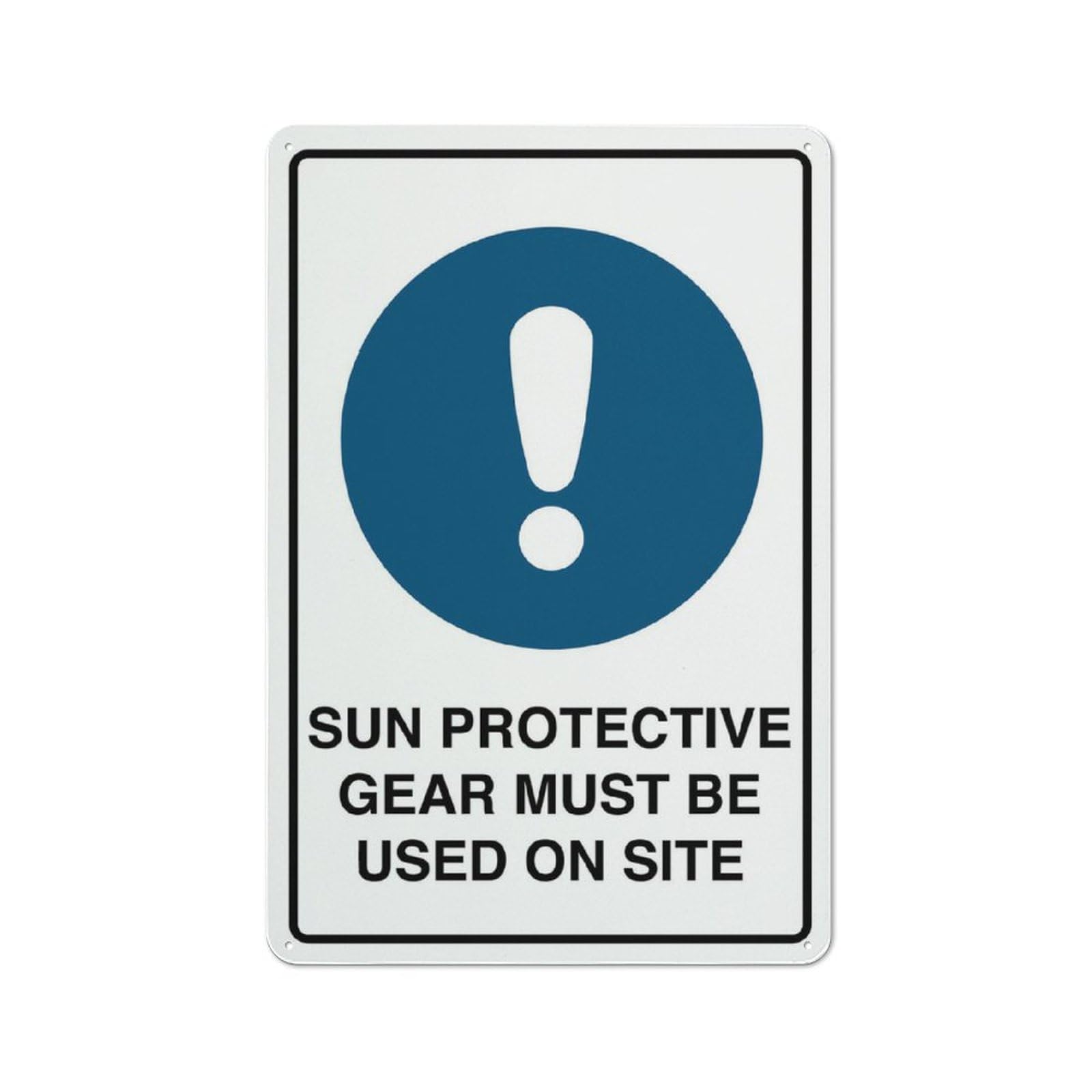 Sun Protection Gear Must Be Used On Site Sign for House & Yard, 8x12 Inch Premium Aluminum, Sun-Proof, Rust-Free