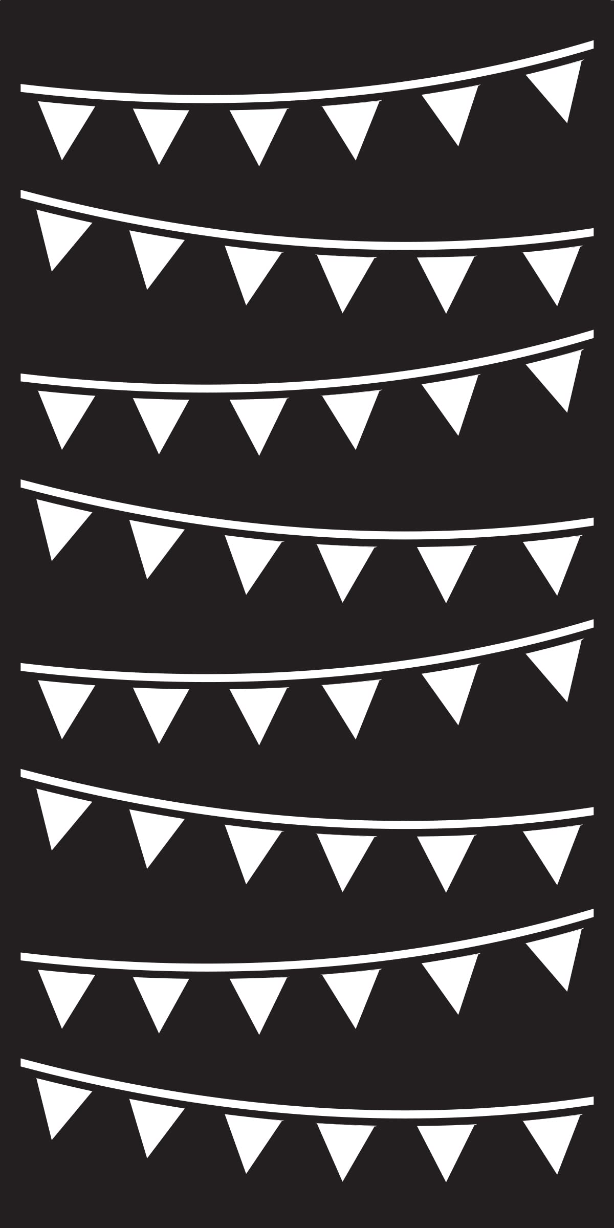 Creative Expressions Transparent Bunting-Stencil, Dl