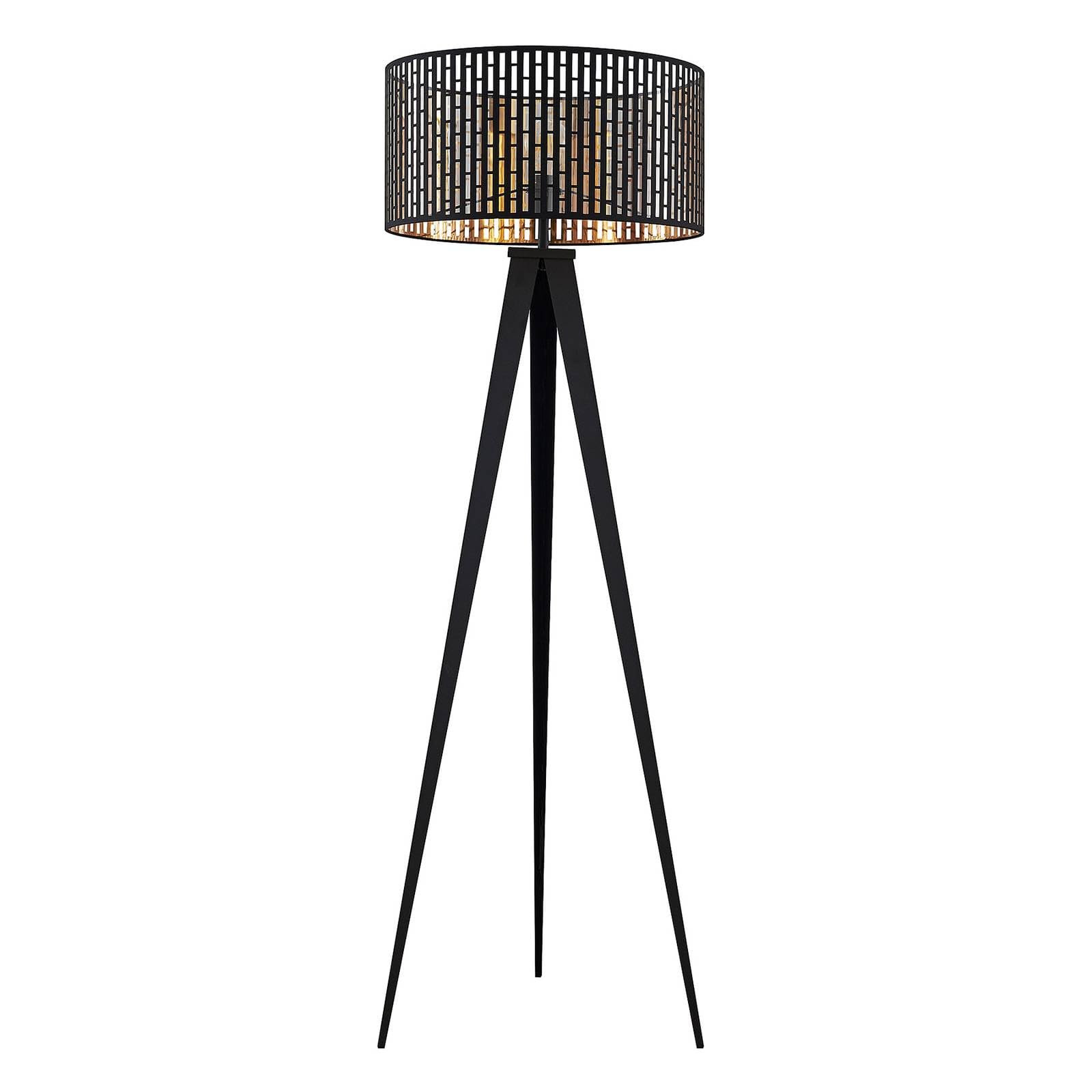 Lindby Black Floor Lamp Thoralf In Made Of Metal For E.g. Living Room & Dining (1 Light Source, E27) From Standard