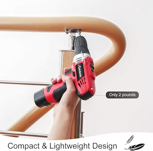 Miniatura 7 de AVID POWER Paquete de compresor de aire inflador de neumáticos con juego de taladro inalámbrico de 12 V con 22 piezas de destornillador de