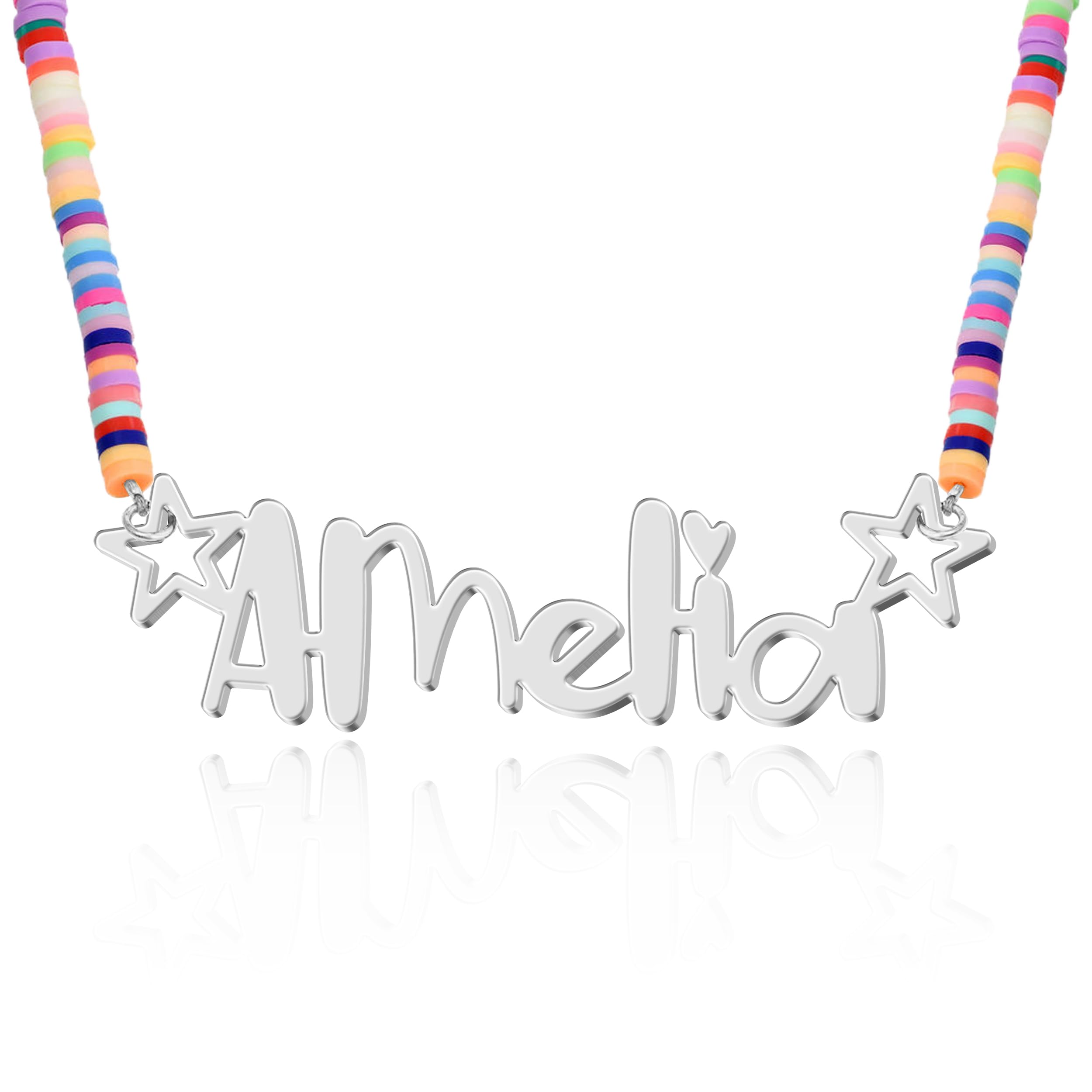 Custom Name Necklace - 925 Sterling Silver &amp; 316 Stainless Steel, 14 Fonts &amp; Multi-Language Options, 4 Colors, 5 Chain Styles, Personalized Gift with Premium Box