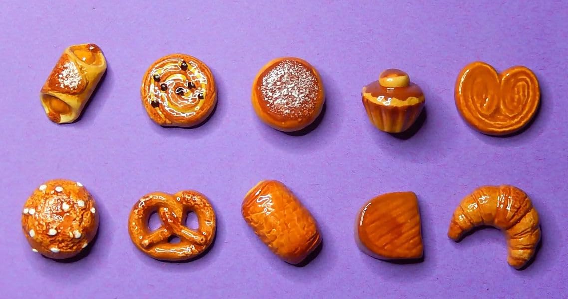 10 fèves thème A la Boulangerie - Fèves de Collection pour Galette des Rois Epiphanie - Fèves Multicolores