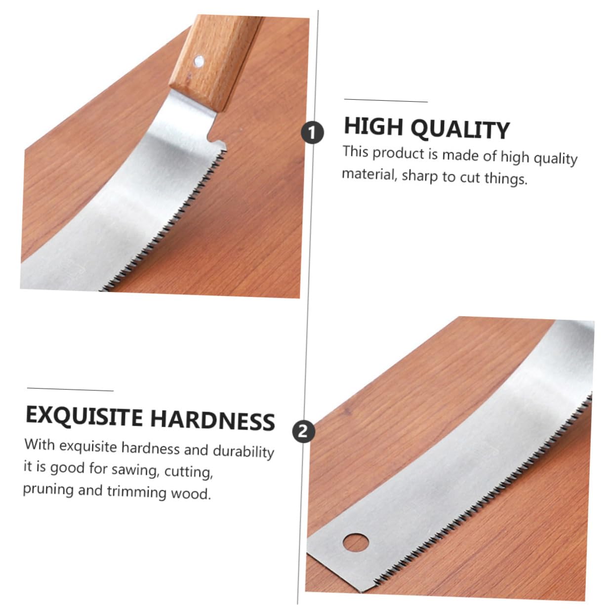 2pezzi Seghetto Manuale Mano Con Manico Legno Di Precisione Denti Per Lavori Di Falegnameria Utensile Compatto Per Giardinaggio e