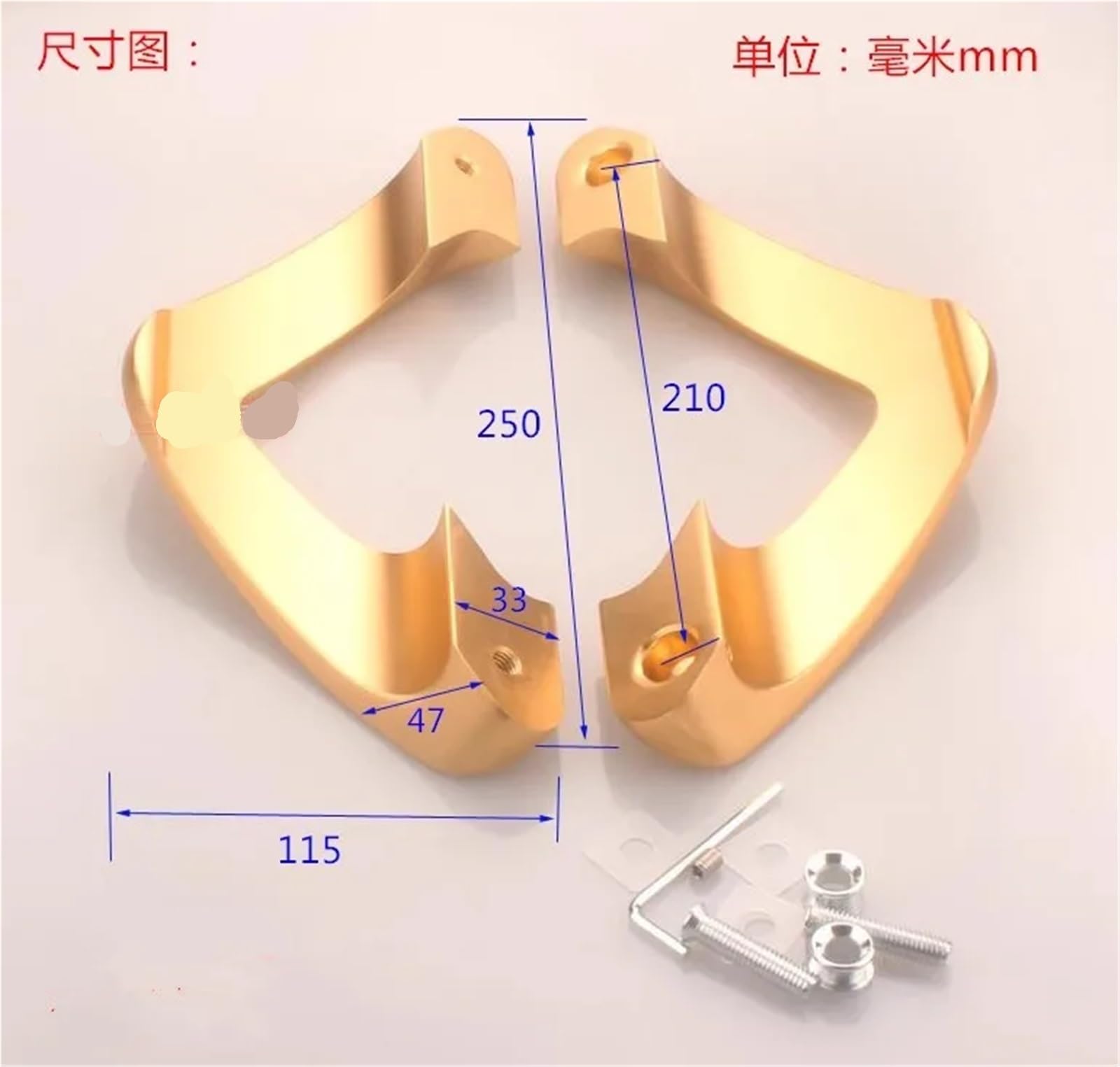 Manilla para Puerta de Cristal Manija de puerta vidrio aluminio espacio sólido engrosado, manija madera deslizante push-pull(Champagne Gold)