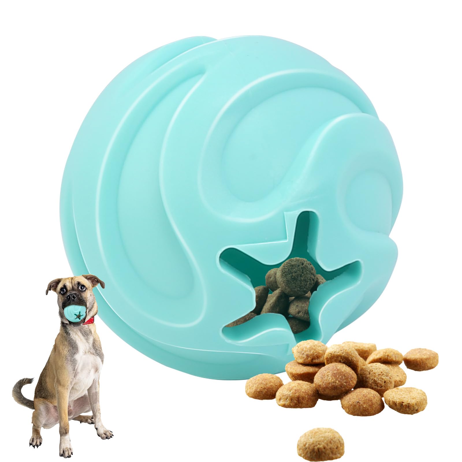 Dog Puzzle Ball Toy Interactive Dog Toys Ball for Treat Dispensing Dogs Treat Ball for Teeth Cleaning Slow