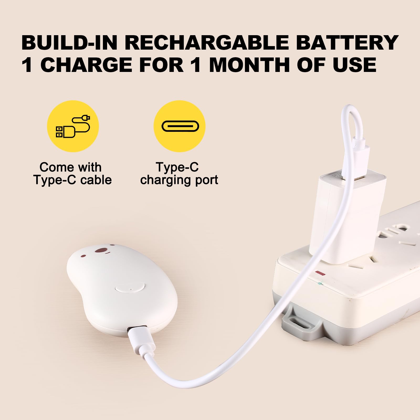 Lima de uñas eléctrica para bebé, recortadora de uñas recargable suave, kit de aseo para bebé, juego de manicura para niños pequeños o adultos, 6 almohadillas de repuesto para cabezal de molienda