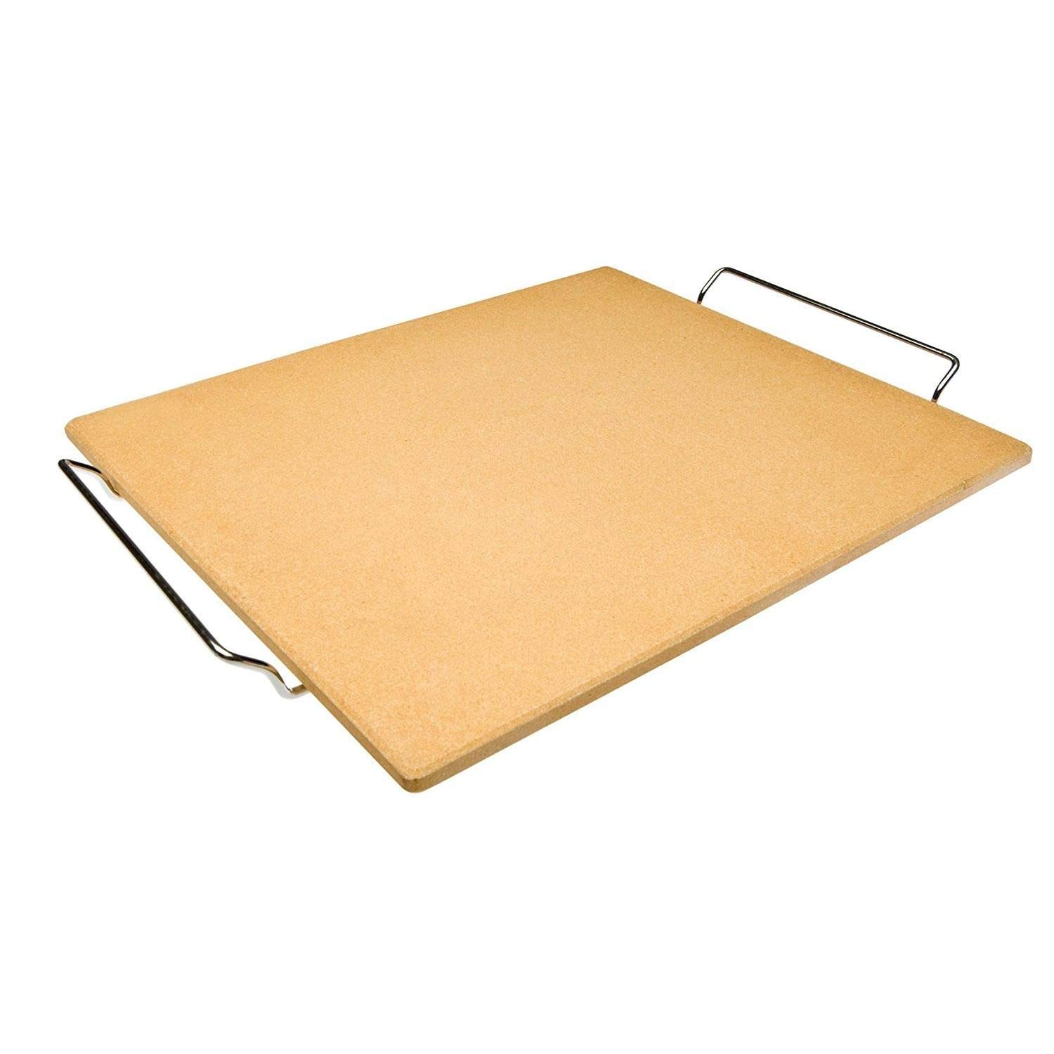 IBILI 784338 Pizza Stone, Rectangular, 38 cm x 30 cm x 1 cm, Orange