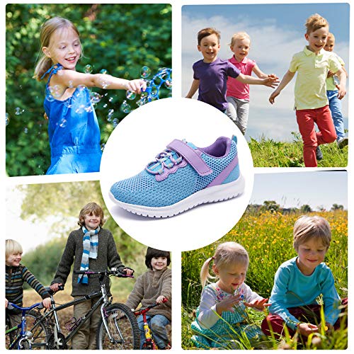 Runside Kids Shoes, Boys Girls Sneakers Lightweight Athletic Walking/Running Tennis Shoes, Size 7 Toddler, Blue #TOP7