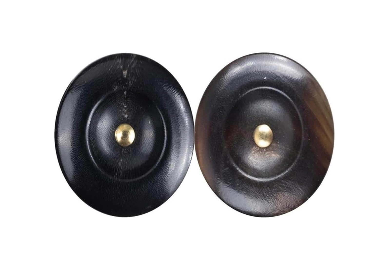 Metalowe guziki do marynarek, Zestaw 20 guzików z rogami w kolorze czarnym i kawowym 12-20 mm do garniturów rękodzieła(Black 20pcs,28L=18.0MM)