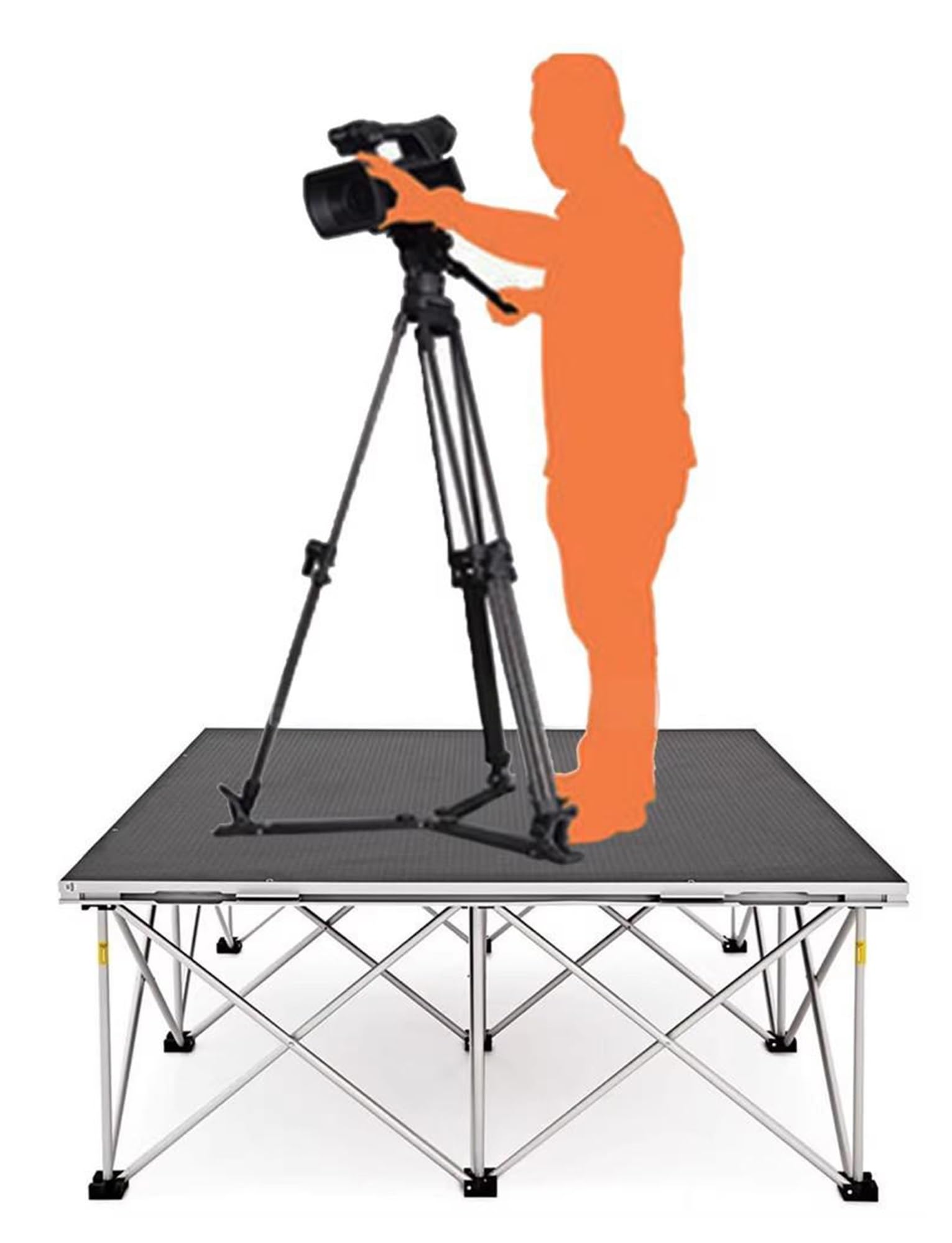 Portable Stage Platform - Folding Modular Aluminum Photography Riser/Deck for Wedding Events, Dancers Performance(L100xW100xH40cm)